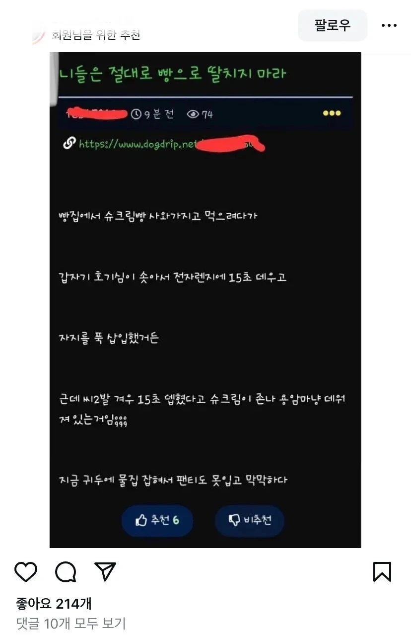 빵으로 ㄸ치면 안되는 이유