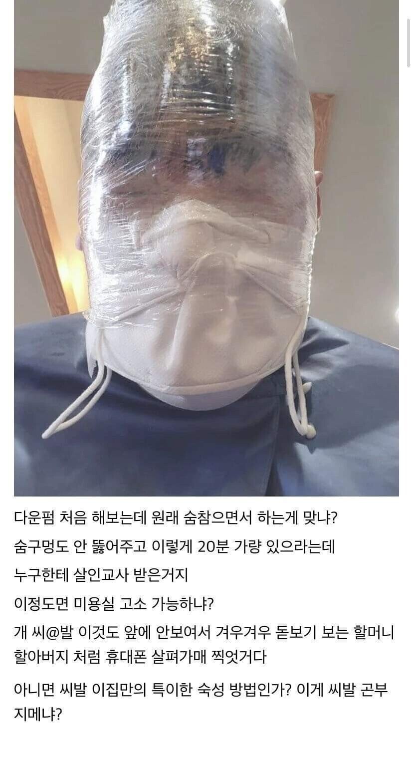 다운펌 처음 해보는 디시인 대참사