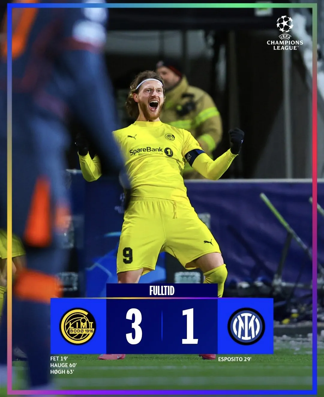 보되글림트, 챔스우승후보 상대로 3연승