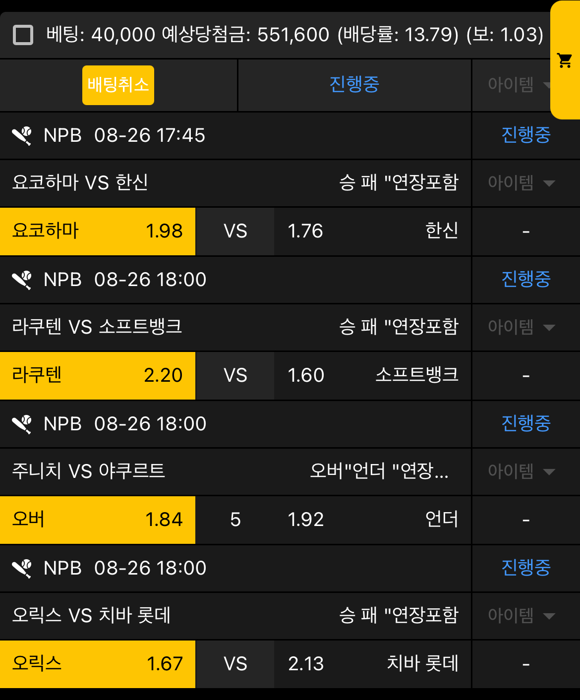 생도의길... 역배 잡아봅니다 일야 ㄱㄱ