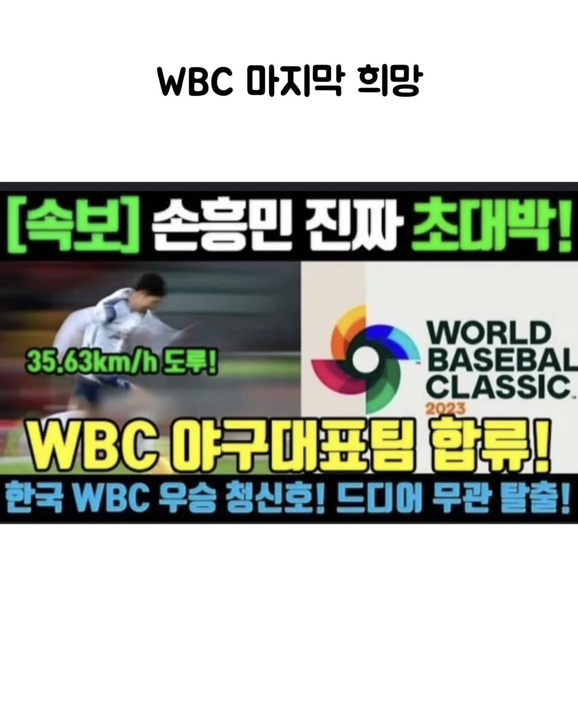 WBC 마지막 한방 경우의 수