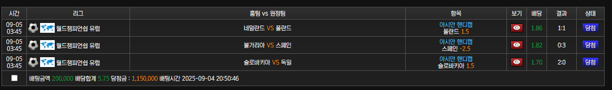 풀빠따 베팅입니다.